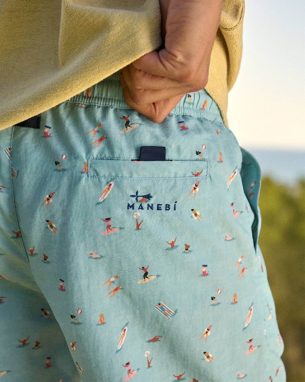 Manebí Printed Swim Shorts - Kids In The Sea Saldi Di Fabbrica