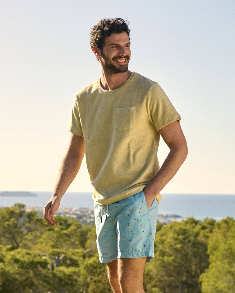 Manebí Printed Swim Shorts - Kids In The Sea Saldi Di Fabbrica