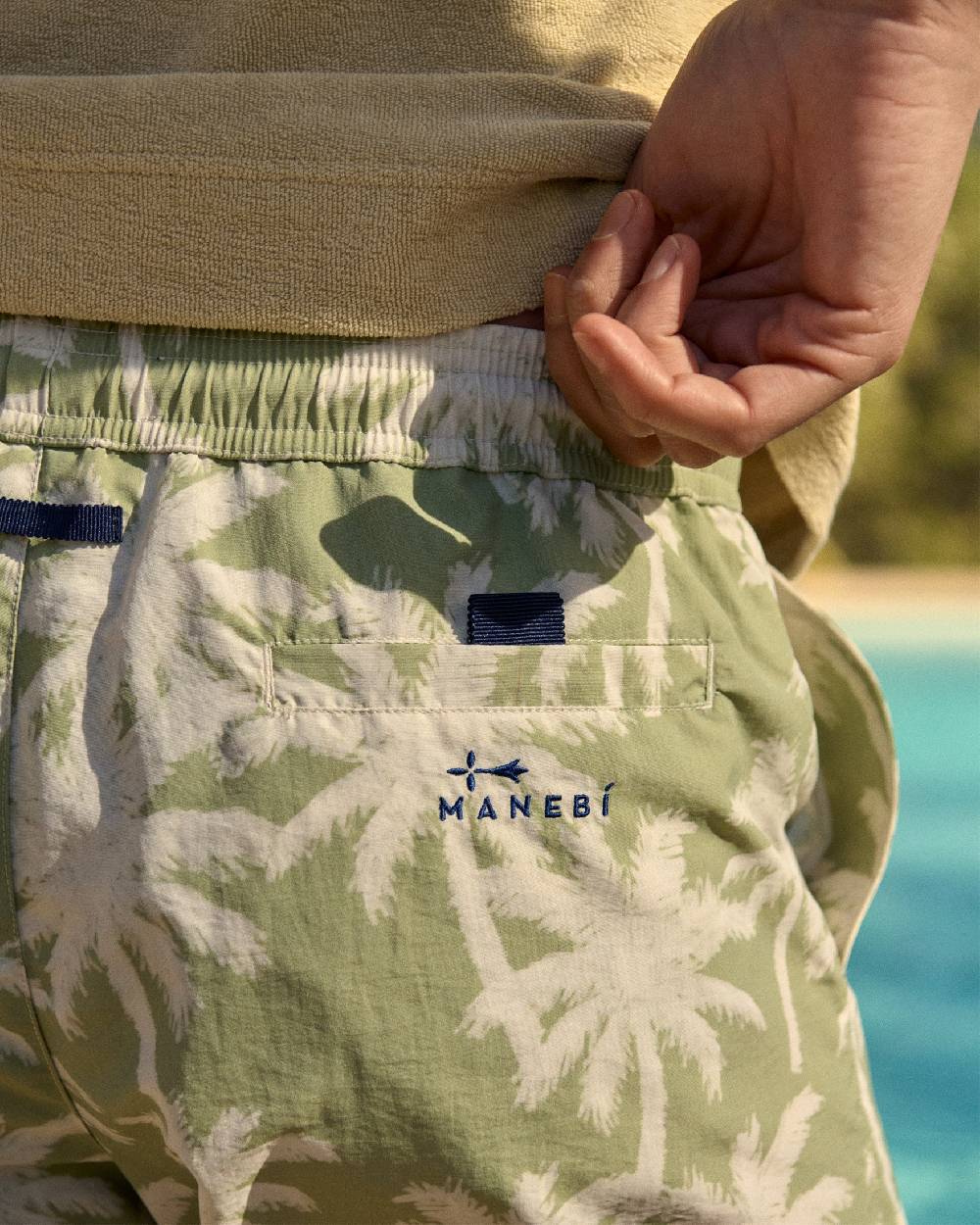 Manebí Printed Swim Shorts - Sage Macro Palms I Più Venduti