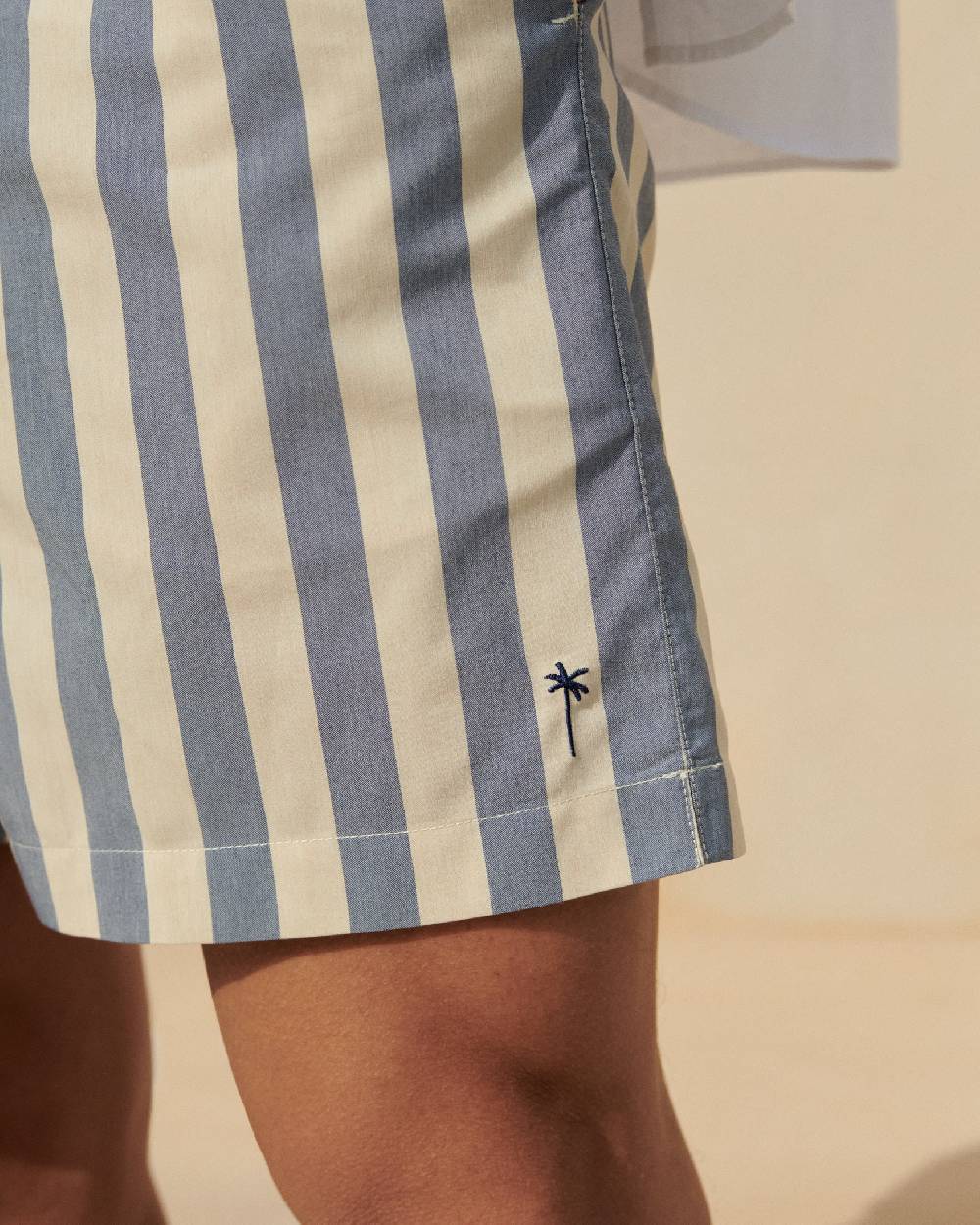 Manebí Printed Macro Stripes Swim Shorts - Navy Blue Macro Stripes Nuova