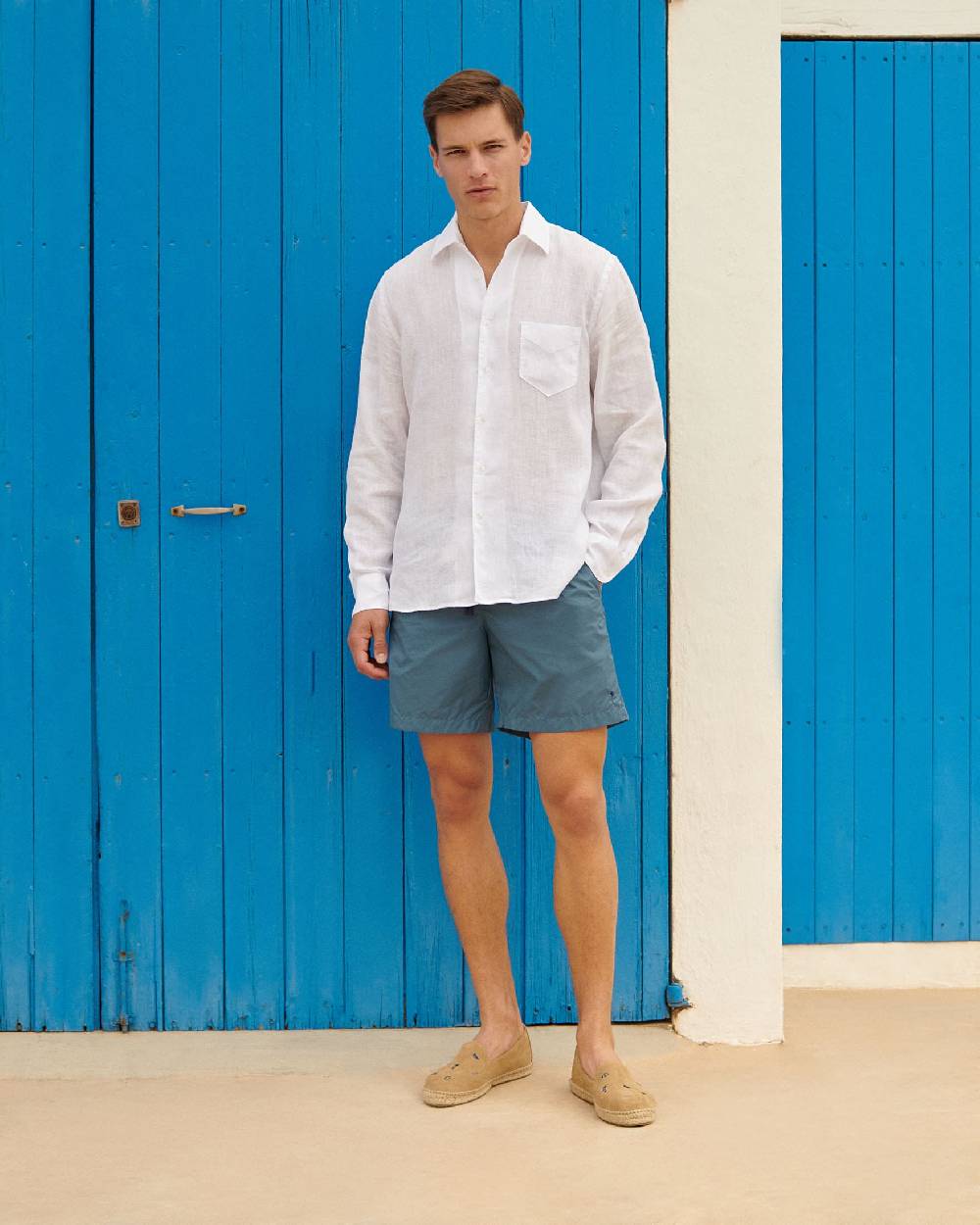 Manebí Solid Color Swim Shorts - Recycled Ultra Light Navy Blue Italia