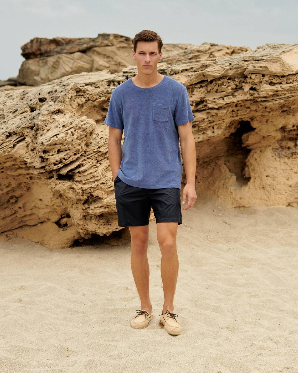 Manebí Solid Color Swim Shorts - Recycled Ultra Light Night Blue In Linea
