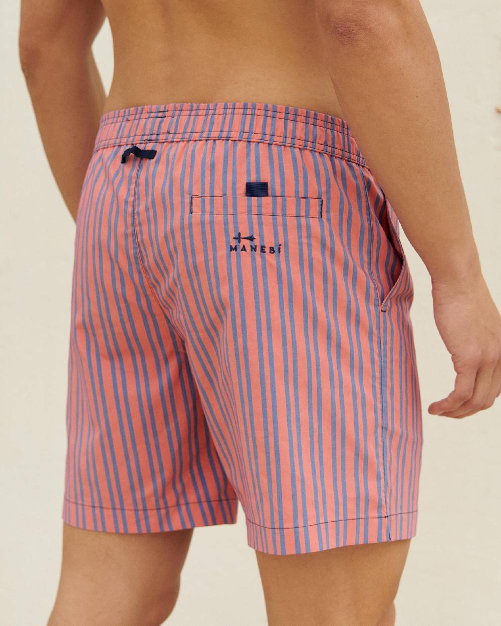 Manebí Printed Swim Shorts - Red And Navy Blue 2025