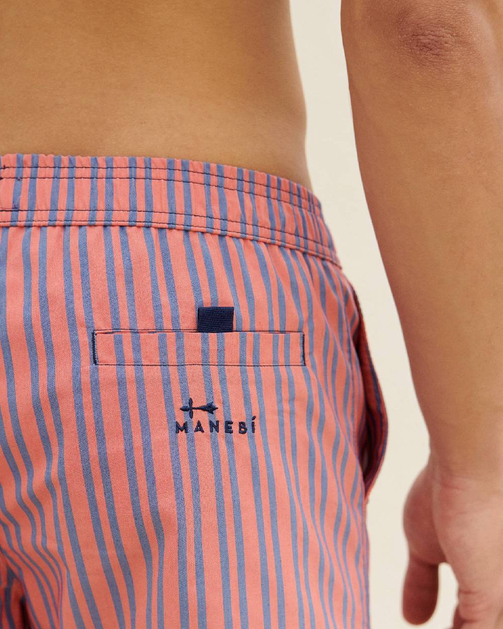 Manebí Printed Swim Shorts - Red And Navy Blue 2025