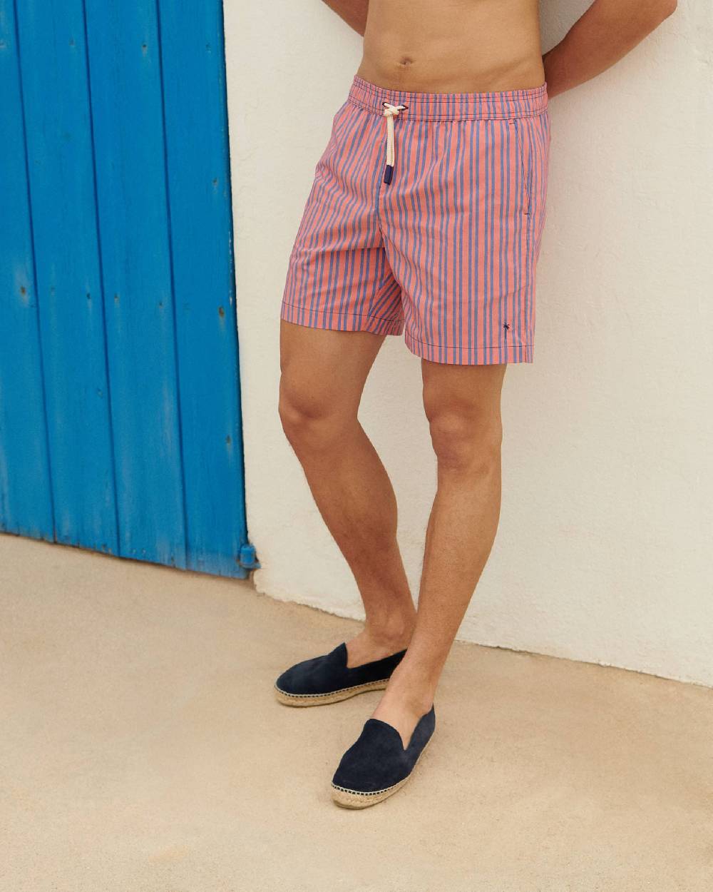 Manebí Printed Swim Shorts - Red And Navy Blue 2025