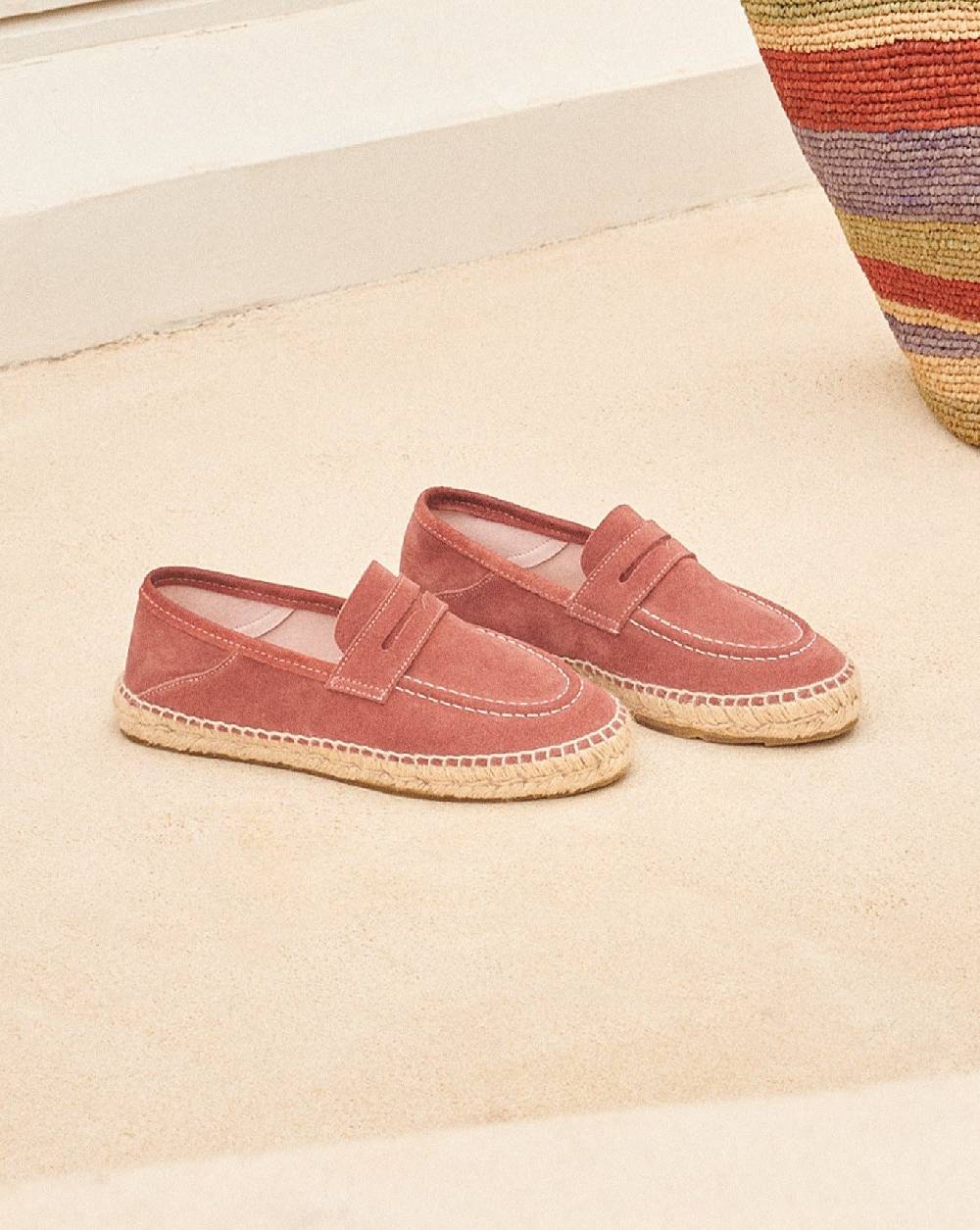 Manebí Suede Loafers Espadrilles - Hamptons Terracotta Acquista Ora