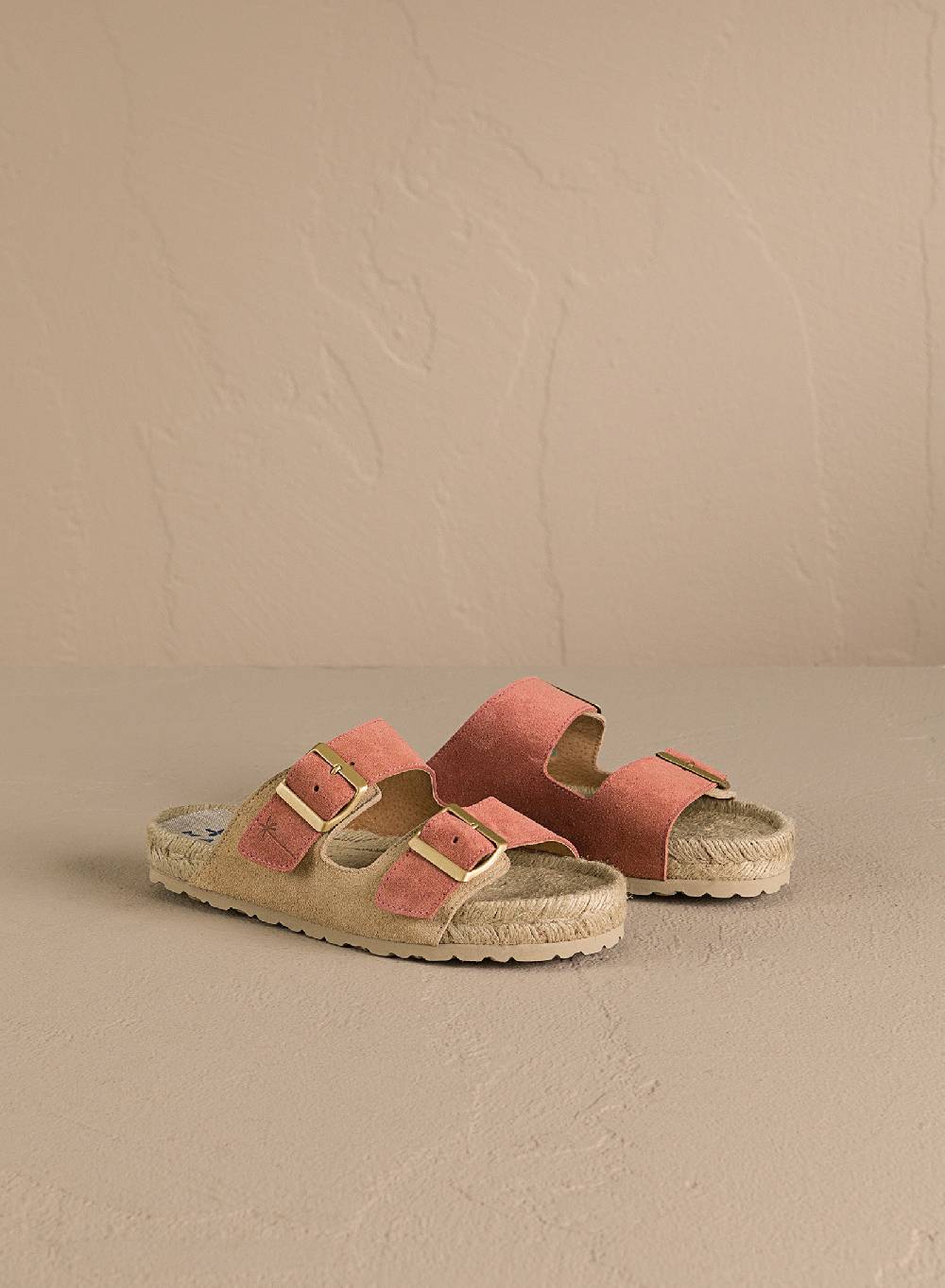 Manebí Suede Nordic Sandals - Terracotta \u0026 Champagne Beige Affare Del Giorno