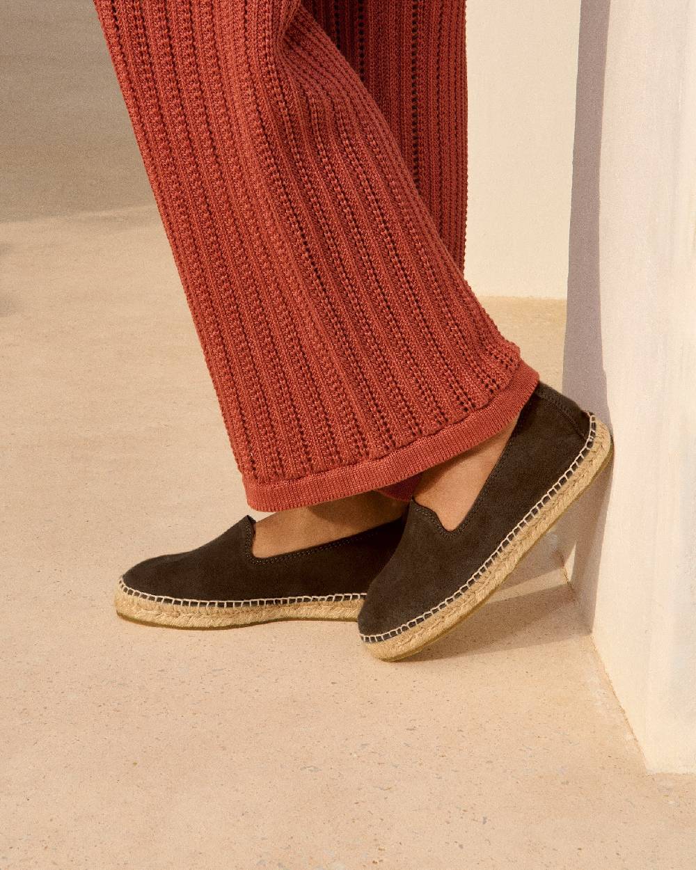 Manebí Suede Flat Espadrilles - Cocoa Offerta