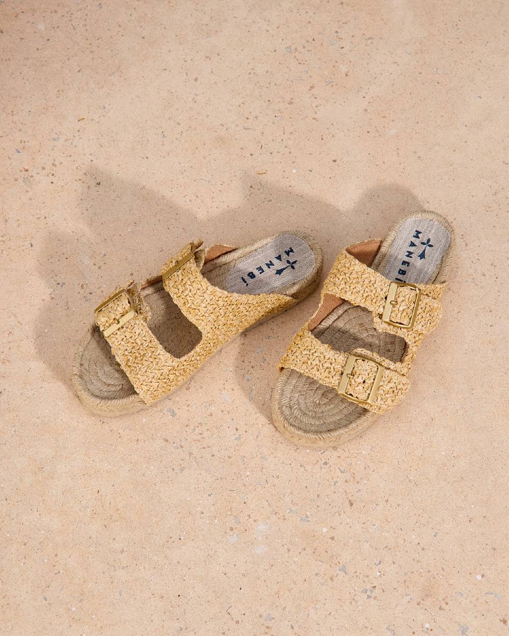 Manebí Raffia Nordic Sandals - Raffia Net Nuova