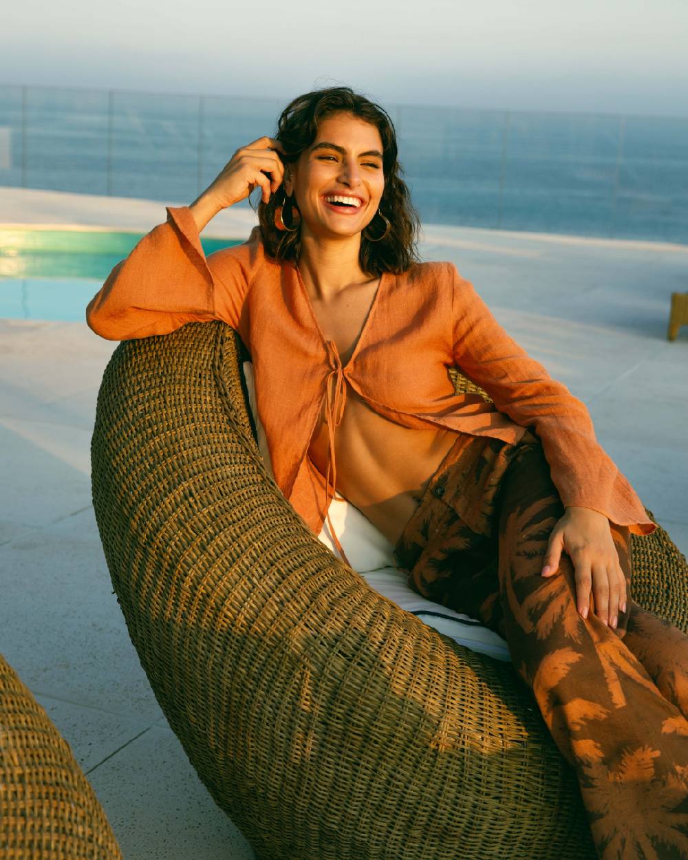 Manebí Linen Gauze Santander Top - Sunbaked Sconto