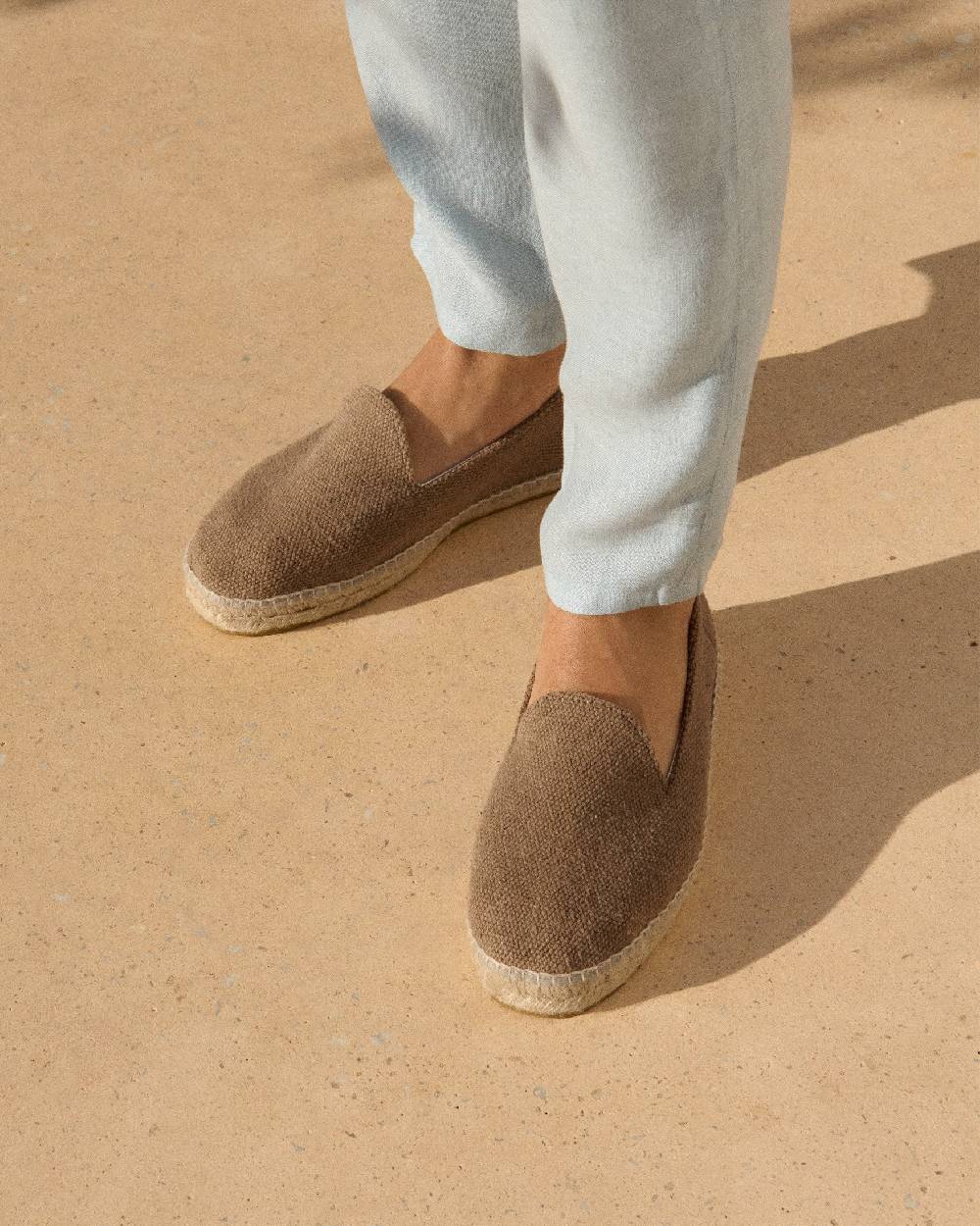 Manebí Coarse Woven Canvas Espadrilles - Vintage Taupe 2025