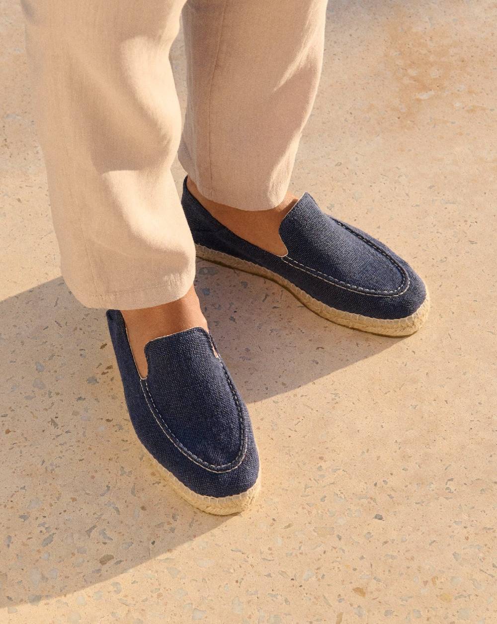 Manebí Organic Hemp Traveler Loafers|Espadrilles - Navy In Linea