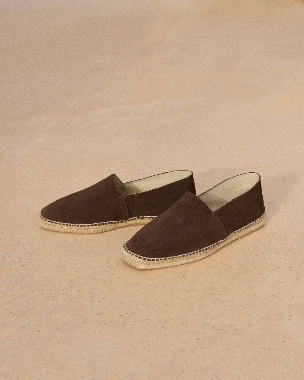 Manebí Suede Square Toe Espadrilles - Cocoa Qualità