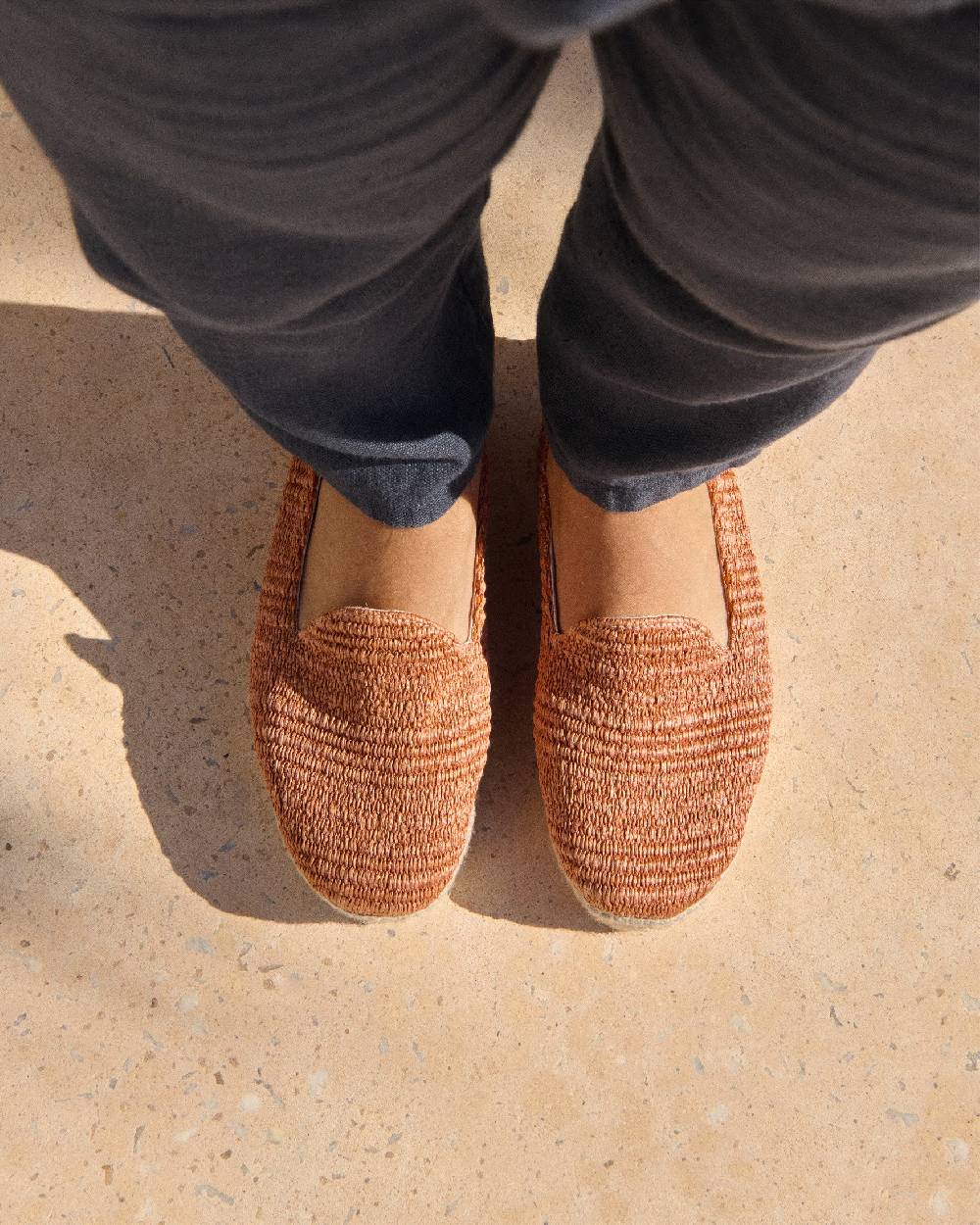 Manebí Raffia Stripes Espadrilles - Yucatán Orange Rust Soddisfazione Garantita