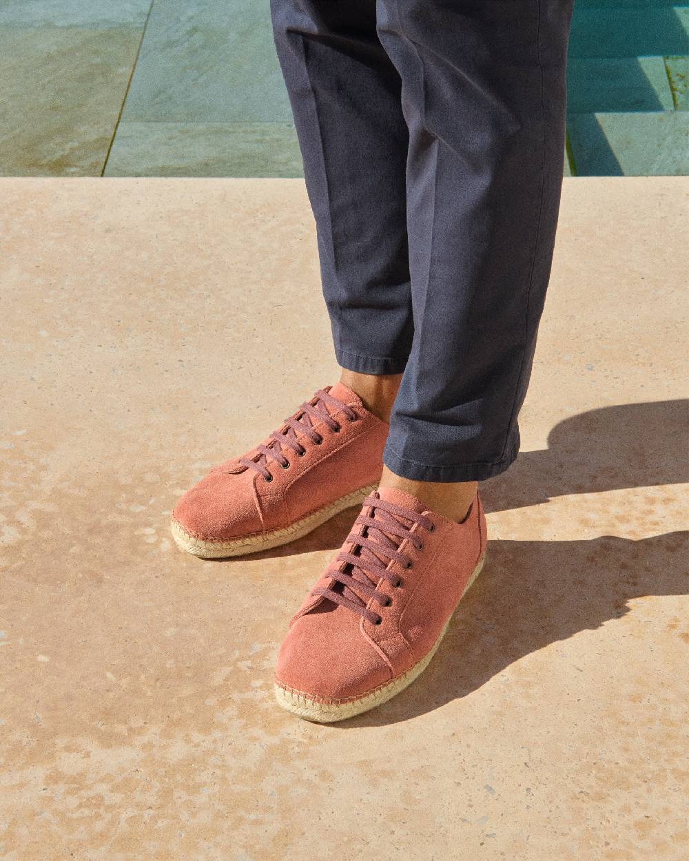 Manebí Suede LaceUp Espadrilles - Terracotta Negozi Online