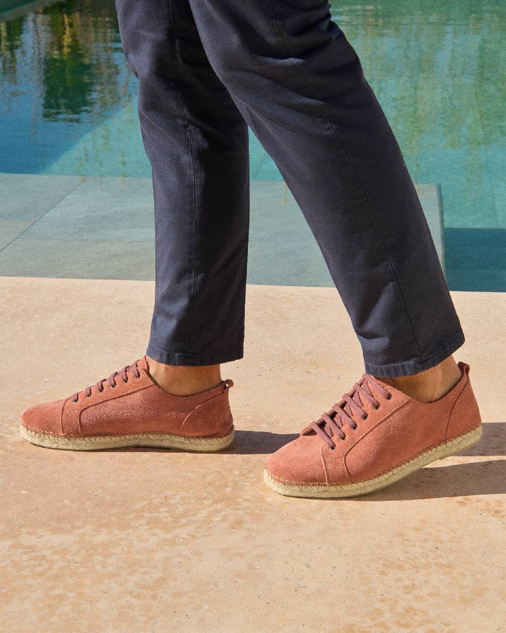 Manebí Suede LaceUp Espadrilles - Terracotta Negozi Online