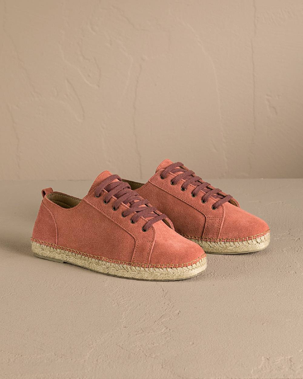 Manebí Suede LaceUp Espadrilles - Terracotta Negozi Online