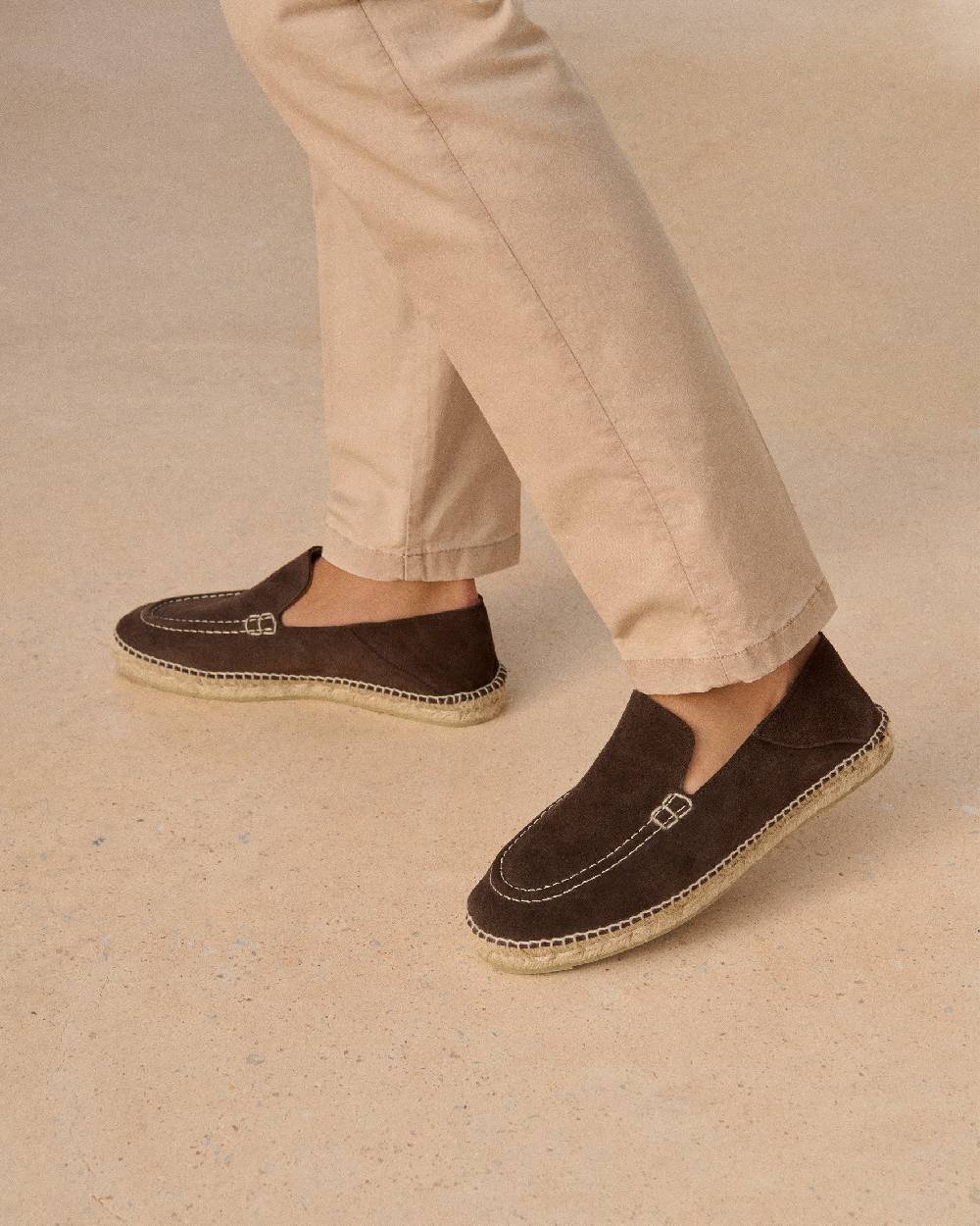Manebí Suede Traveler Loafers|Espadrilles - Cocoa Consegna Veloce