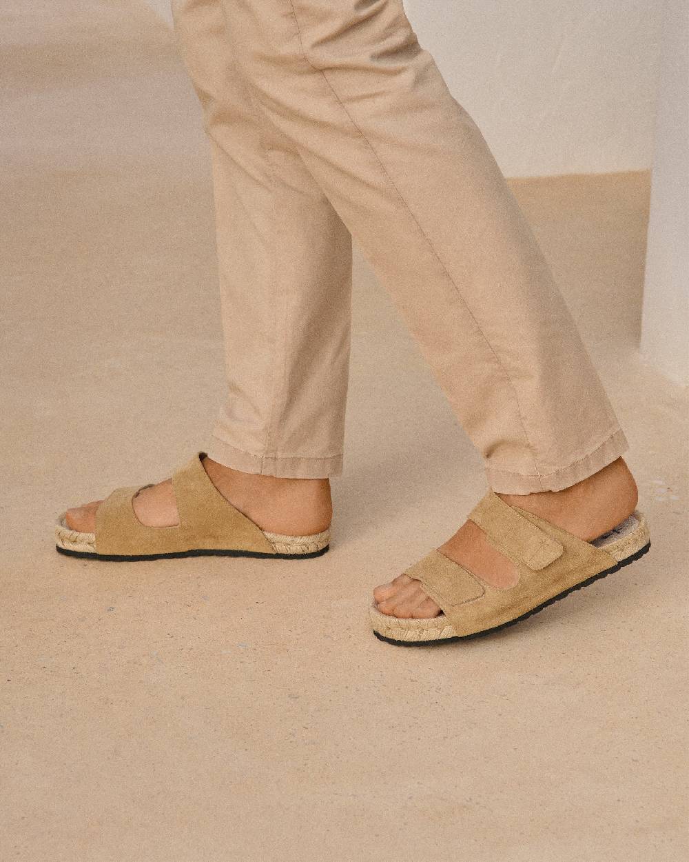 Manebí Suede Strap Nordic Sandals - Washed Beige Promozione Limitata