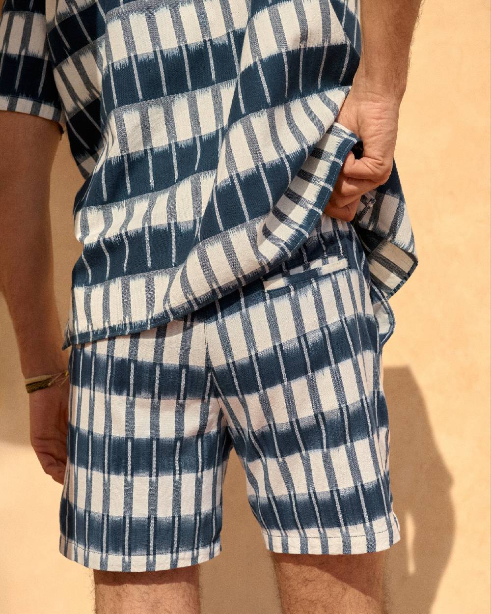 Manebí Dyed Cotton Malibu Shorts - Navy Blue \u0026 Indigo Pattern Fino Al -60%