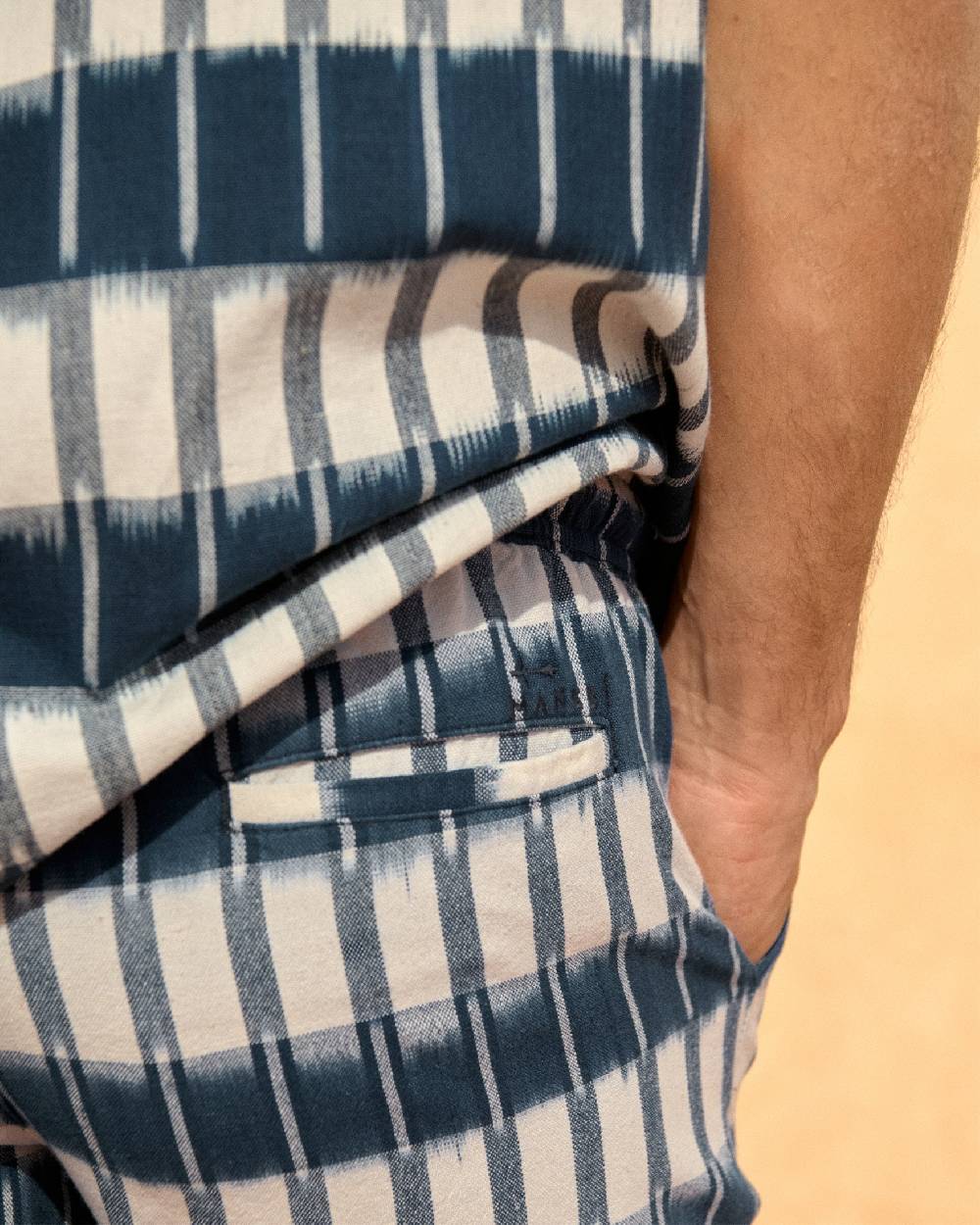 Manebí Dyed Cotton Malibu Shorts - Navy Blue \u0026 Indigo Pattern Fino Al -60%