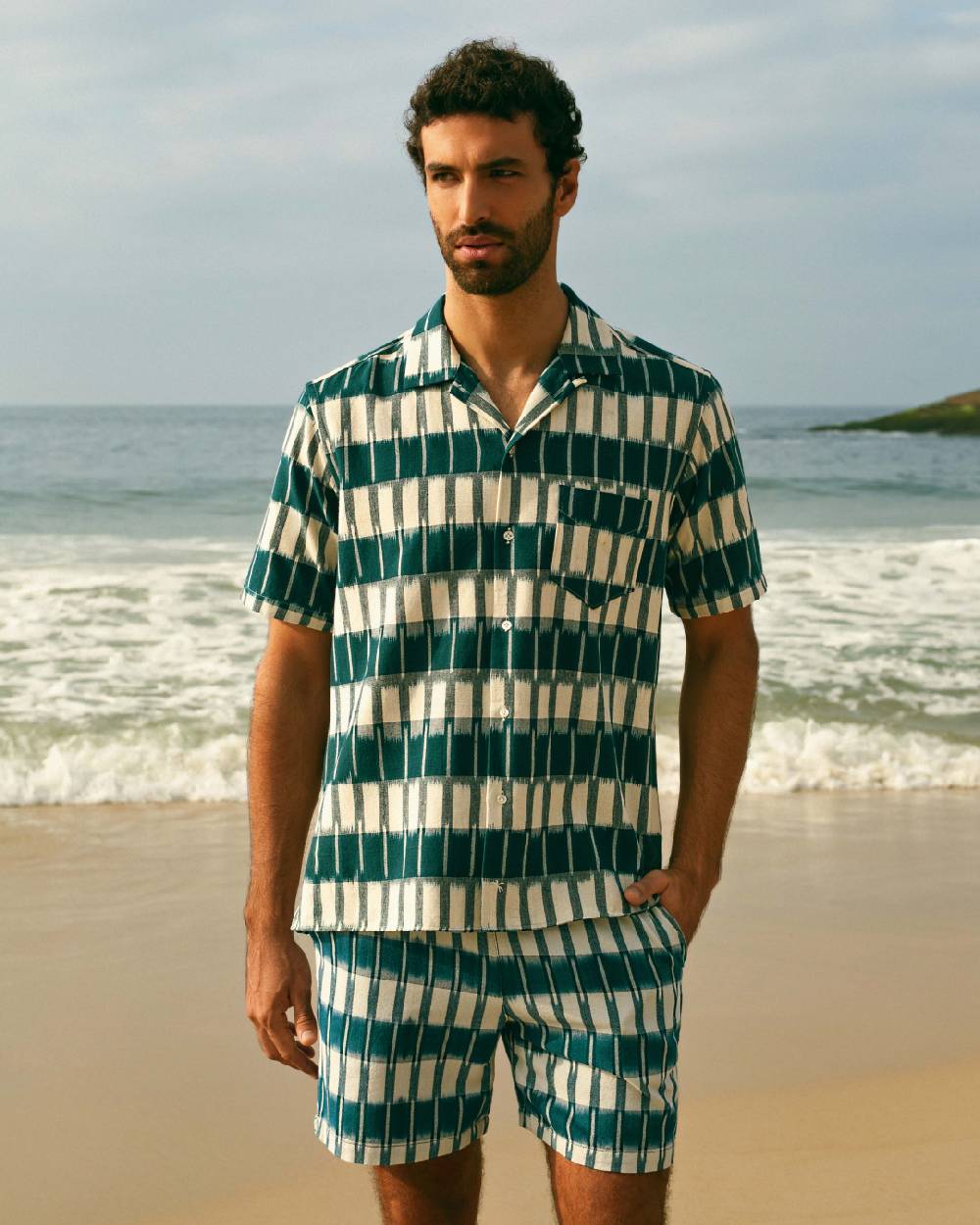 Manebí Dyed Cotton Malibu Shorts - Navy Blue \u0026 Indigo Pattern Fino Al -60%