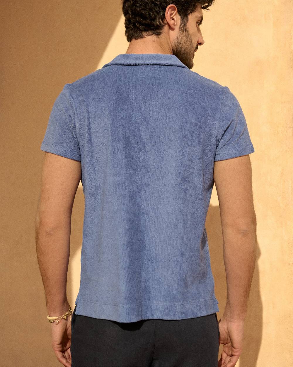 Manebí Organic Terry Cotton|Olive Polo Shirt - Short Sleeves Petrole Prezzo Ridotto