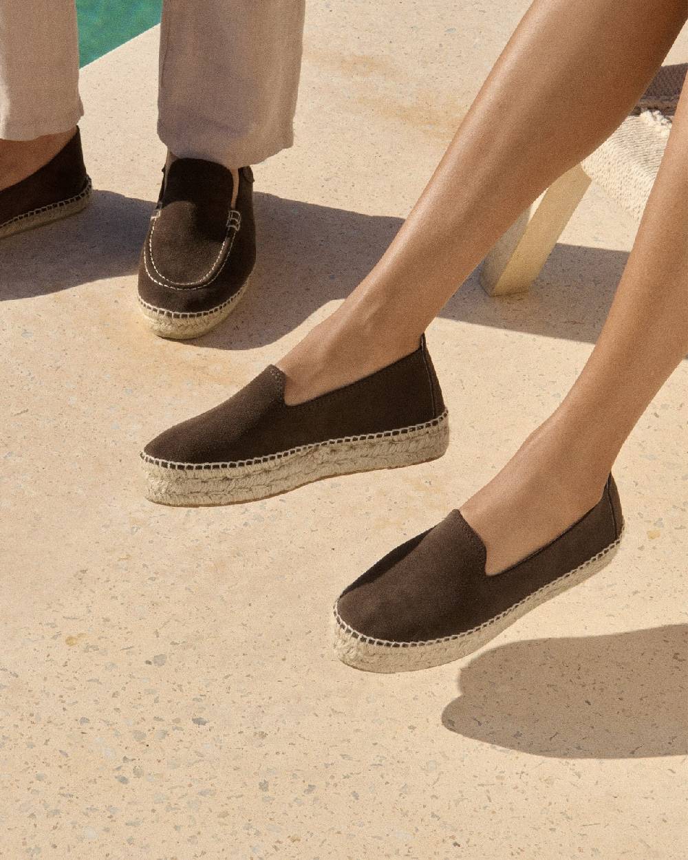 Manebí Suede Double Sole Espadrilles - Hamptons Cocoa Sottocosto