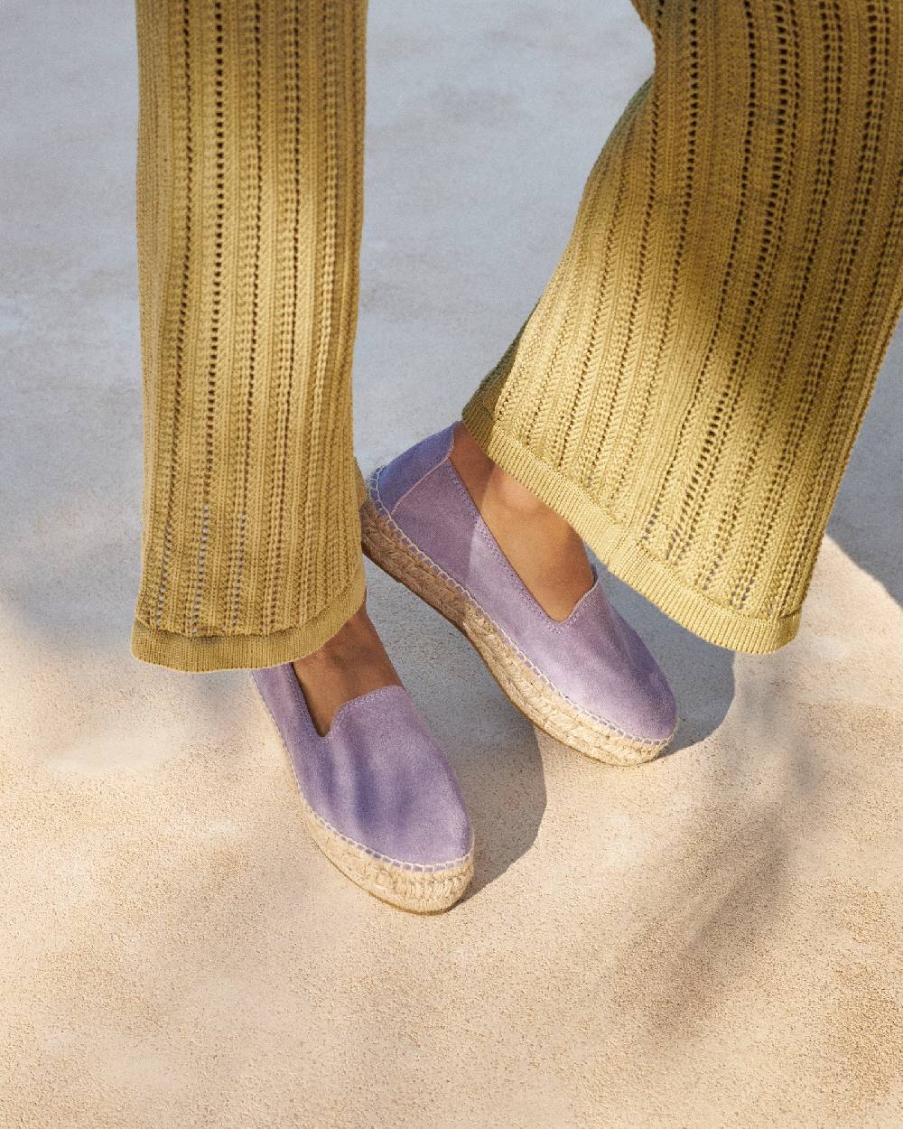 Manebí Suede Double Sole Espadrilles - Hamptons Wisteria Lilac Convenienza