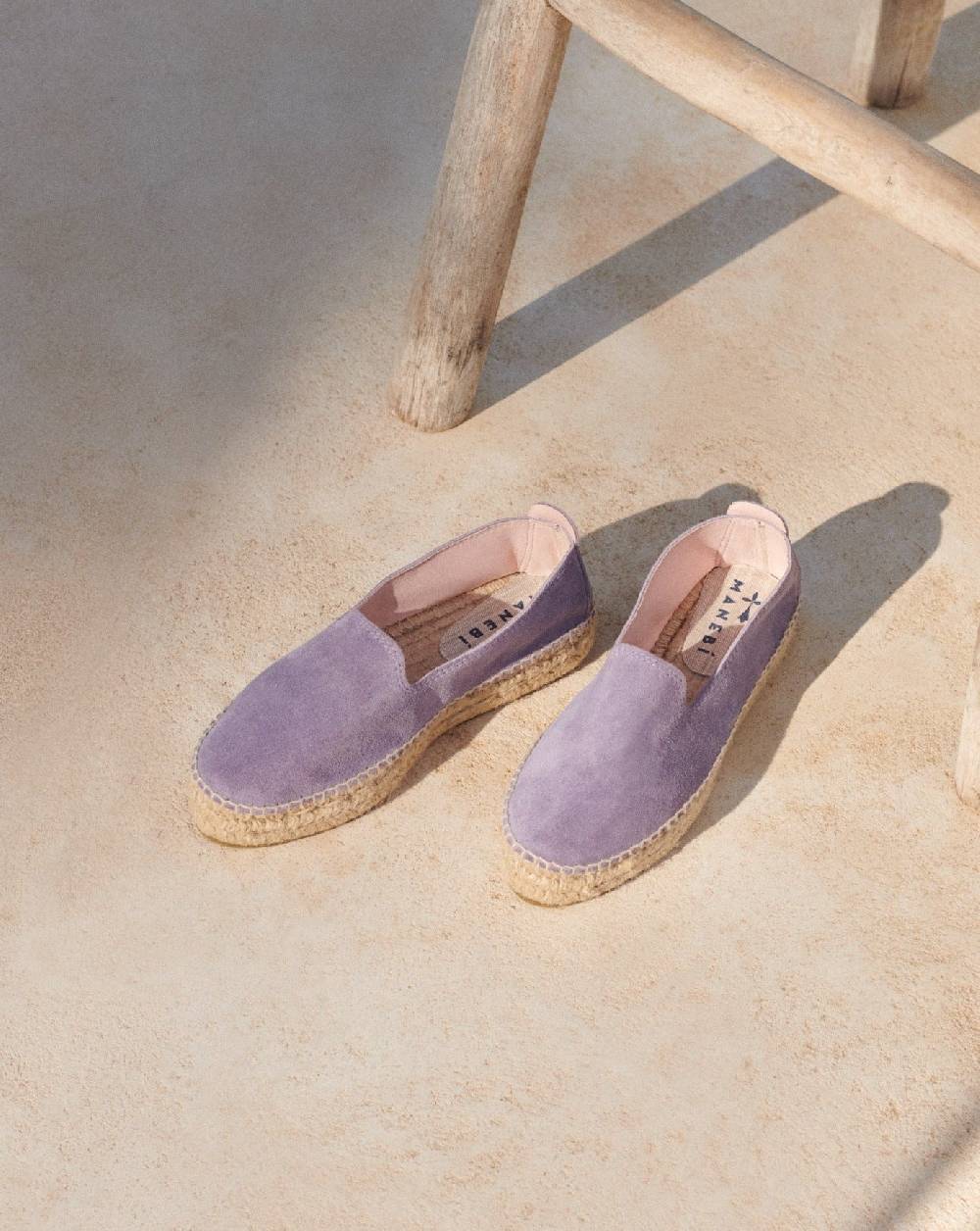 Manebí Suede Double Sole Espadrilles - Hamptons Wisteria Lilac Convenienza
