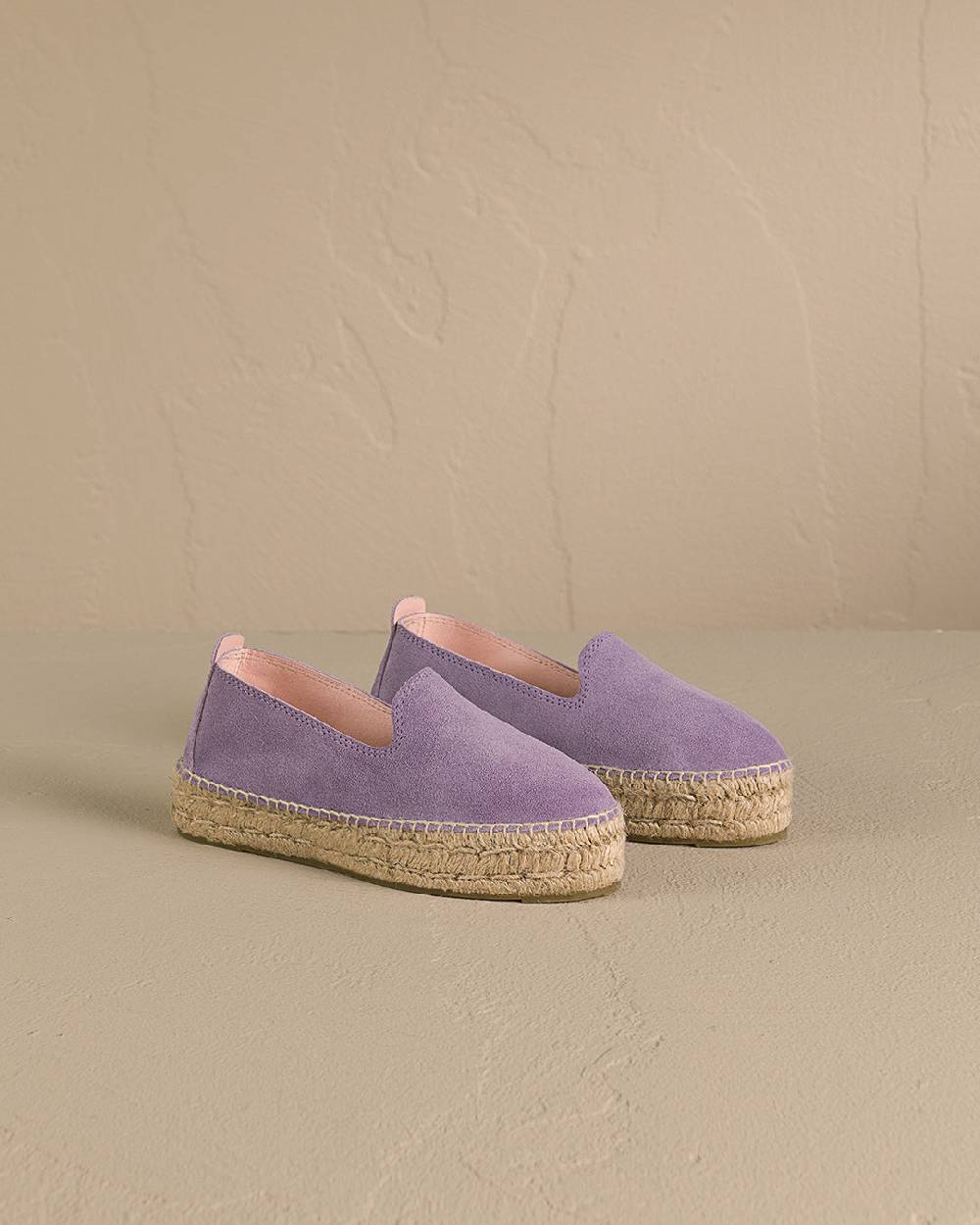 Manebí Suede Double Sole Espadrilles - Hamptons Wisteria Lilac Convenienza