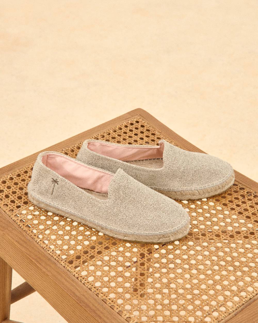 Manebí Organic Linen Flat Espadrilles - La Havana Natural Outlet
