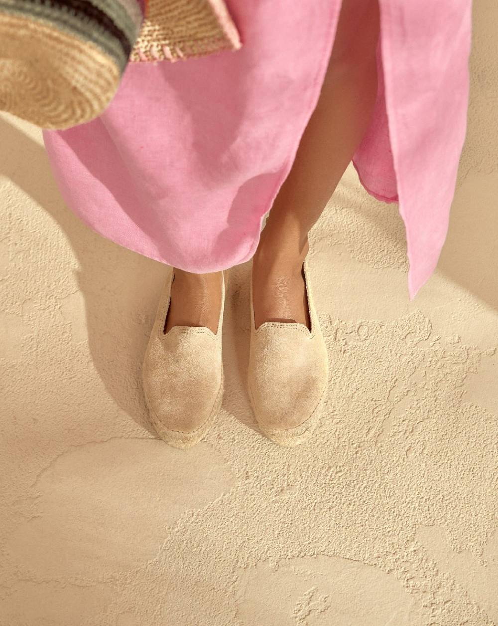 Manebí Espadrillas con Doppia Suola - Hamptons - Champagne Beige In Vendita