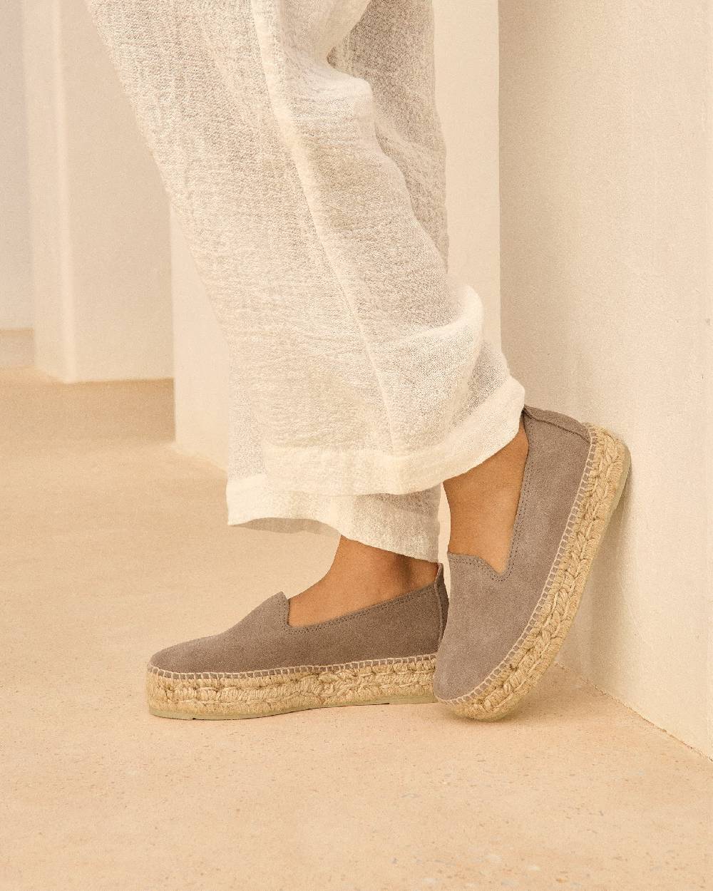 Manebí Espadrillas con doppia suola - Hamptons - Coco Brown Offerte