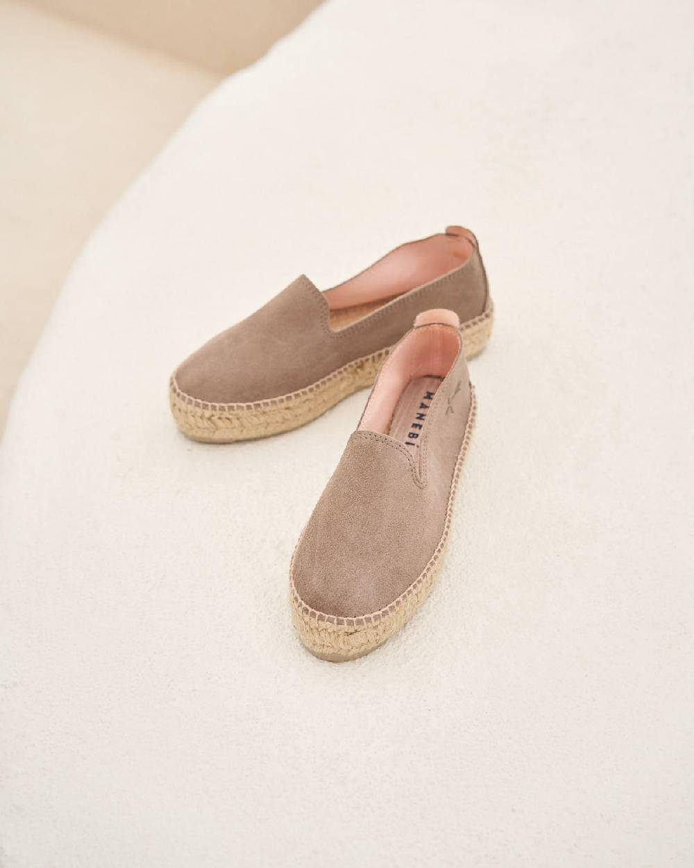Manebí Espadrillas con doppia suola - Hamptons - Coco Brown Offerte