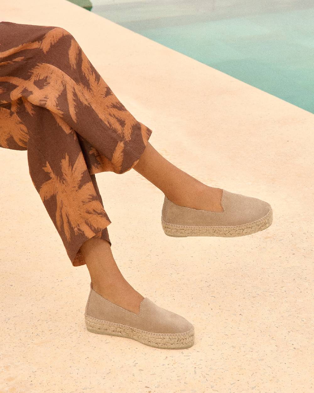 Manebí Espadrillas con Doppia Suola - Hamptons - Vintage Taupe Hotsell