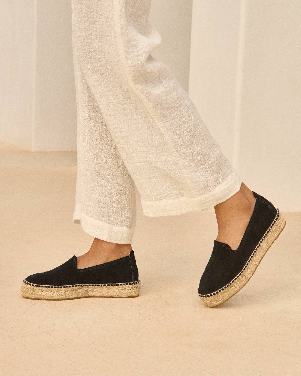 Manebí Espadrillas Doppia Suola - Hamptons - Nere Saldi Di Fabbrica
