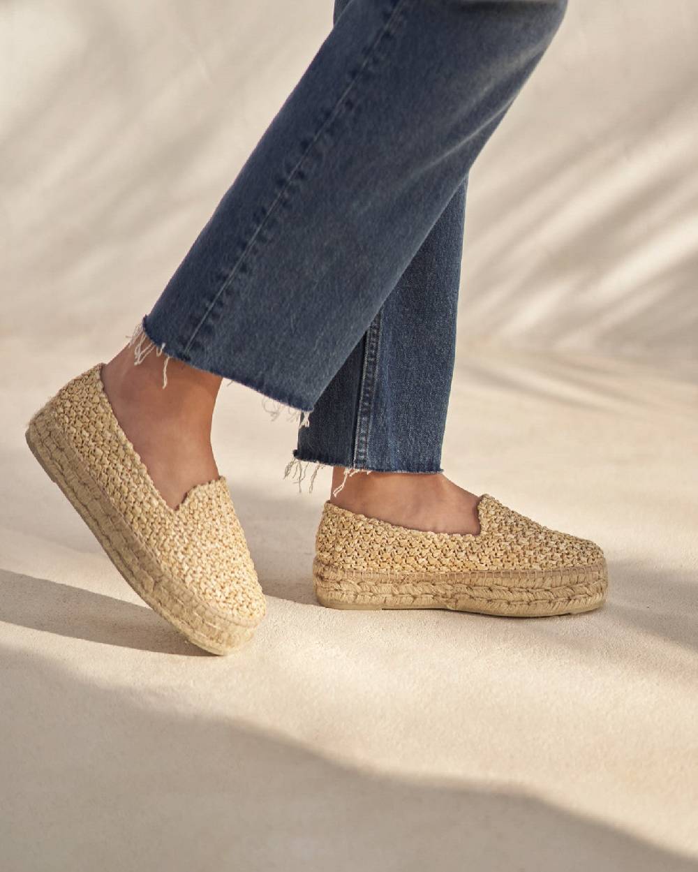 Manebí Raffia Double Sole Espadrilles - Yucatán Raffia Net Negozio