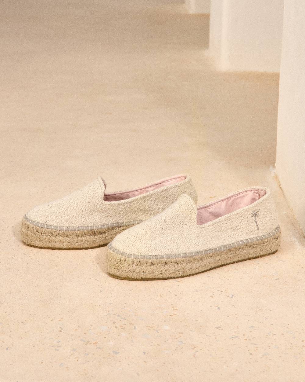 Manebí Coarse Woven Canvas|Double Sole Espadrilles - Yucatán Natural In Saldo