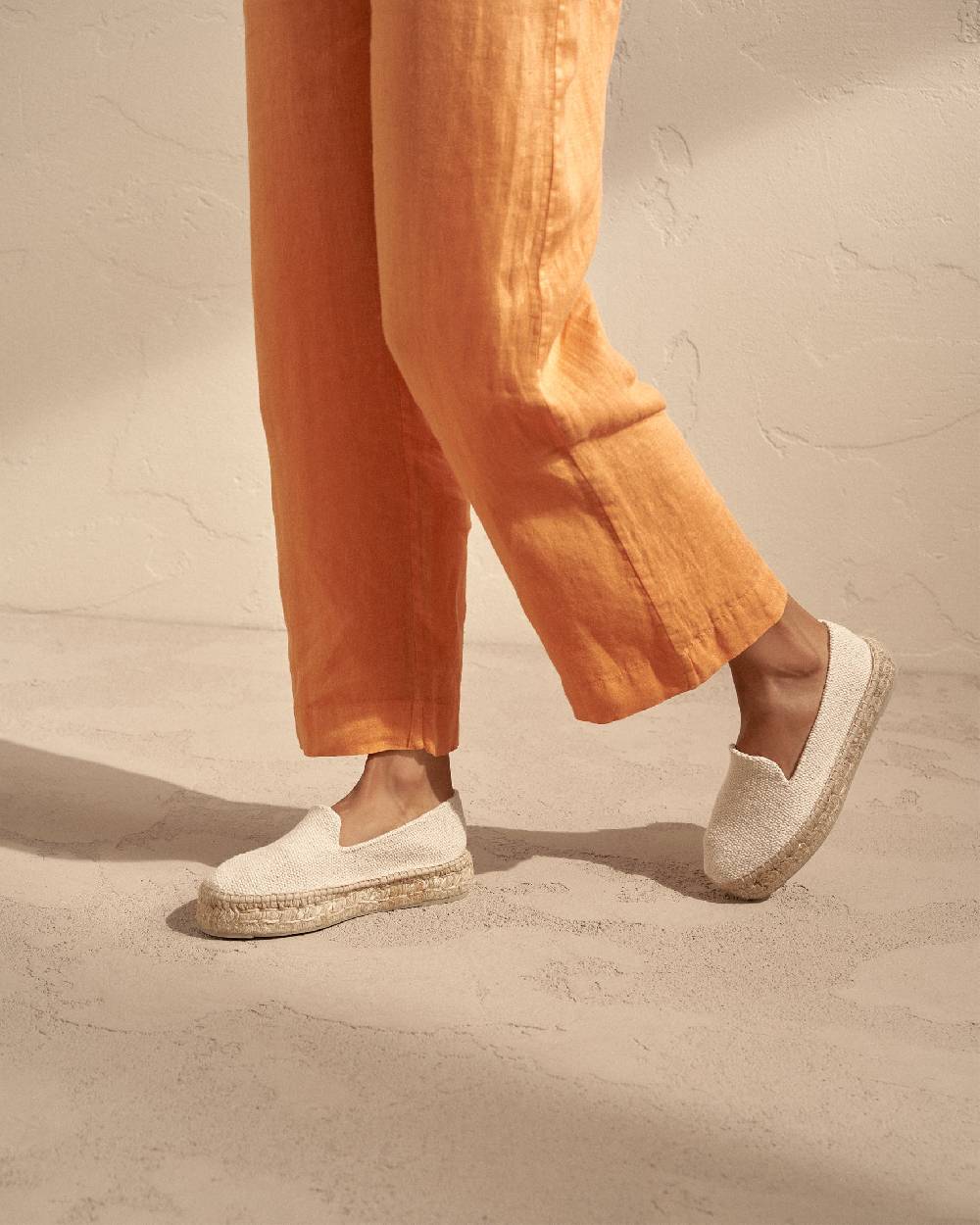 Manebí Coarse Woven Canvas|Double Sole Espadrilles - Yucatán Natural In Saldo