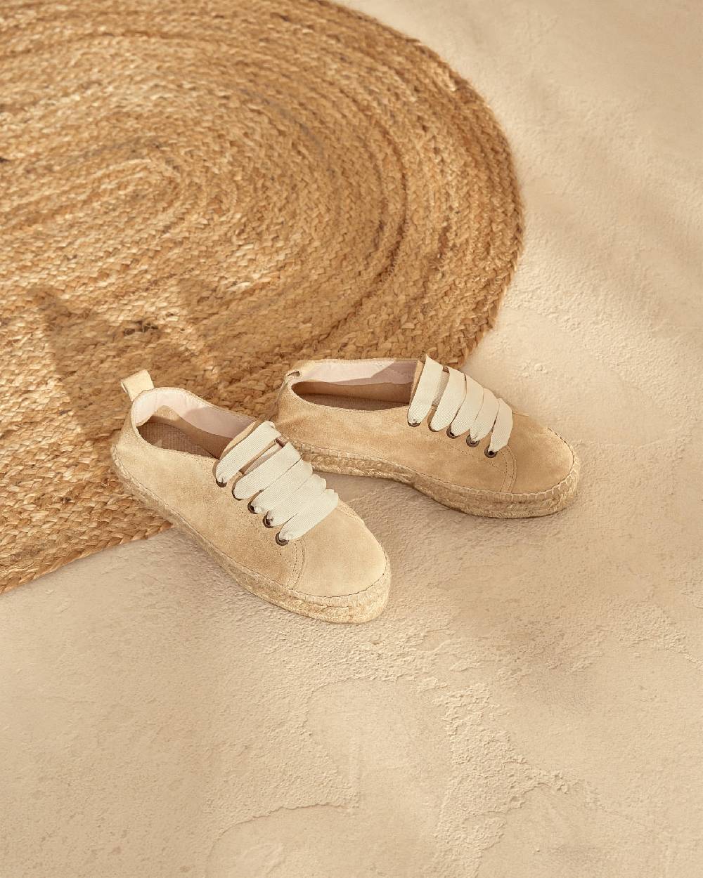 Manebí Espadrillas stringate - Hamptons - Beige champagne Nuova
