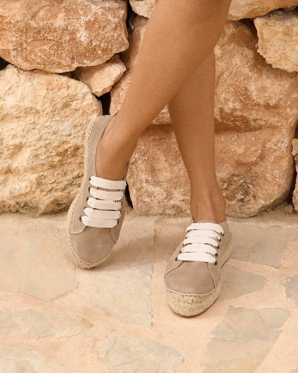 Manebí Espadrillas stringate - Hamptons - Vintage Taupe Italy