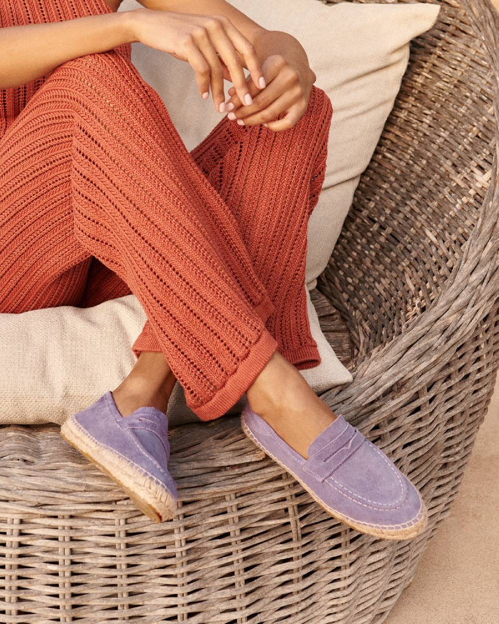 Manebí Suede Loafers Espadrilles - Hamptons Wisteria Lilac Soddisfazione Garantita