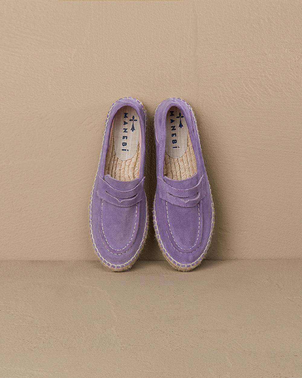 Manebí Suede Loafers Espadrilles - Hamptons Wisteria Lilac Soddisfazione Garantita