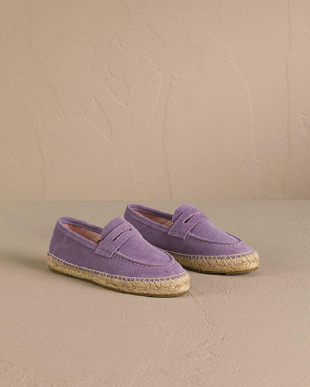 Manebí Suede Loafers Espadrilles - Hamptons Wisteria Lilac Soddisfazione Garantita