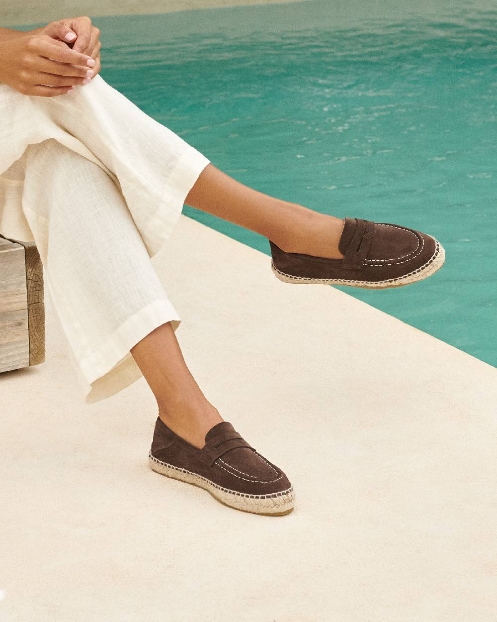 Manebí Suede Loafers Espadrilles - Hamptons Cocoa Qualità Garantita