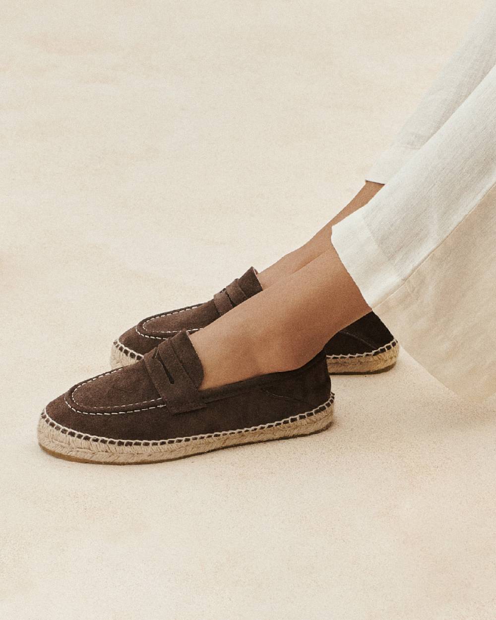 Manebí Suede Loafers Espadrilles - Hamptons Cocoa Qualità Garantita
