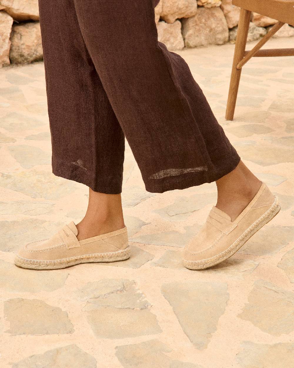 Manebí Suede Loafers Espadrilles - Hamptons Champagne Beige Acquista Ora