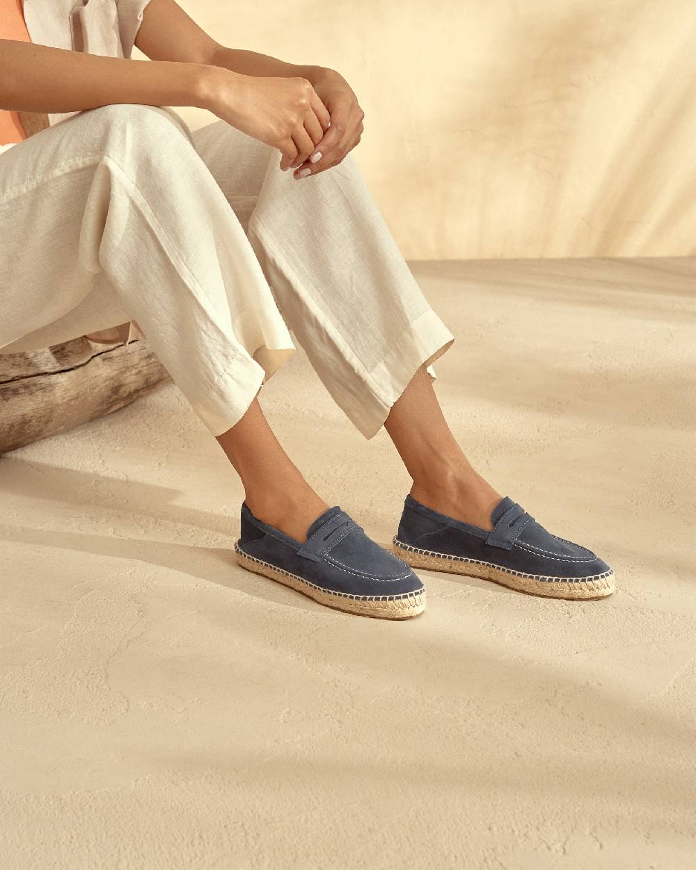 Manebí Mocassini Espadrillas in pelle scamosciata - Hamptons - Patriot Blu Shopping Online