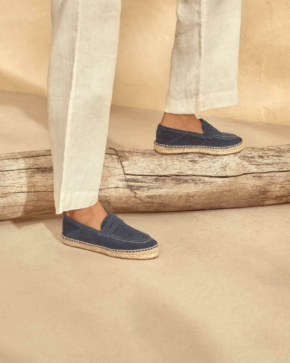 Manebí Mocassini Espadrillas in pelle scamosciata - Hamptons - Patriot Blu Shopping Online